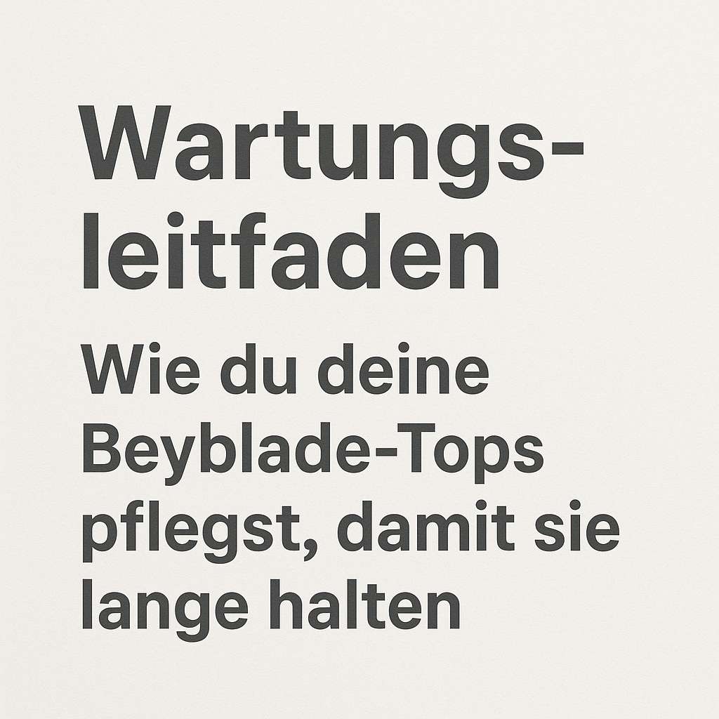 lllWartungsleitfaden : Wie du deine Beyblade-Topps pflegst, damit sie lange halten